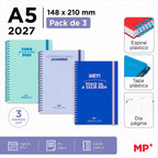 Pack de 3 Agendas 2027 – Diseños florales o frases motivadoras | A5, A6 y 12 × 17 cm