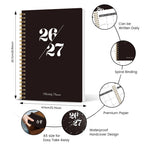 Agenda mensual A5 2026–2027 – Planificador de 24 meses con espiral