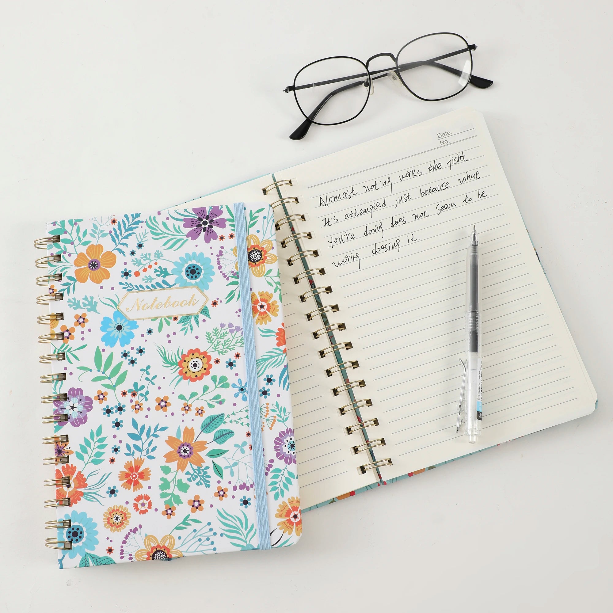 Cuaderno A5 de Espiral Floral