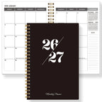 Agenda mensual A5 2026–2027 – Planificador de 24 meses con espiral