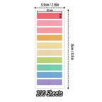 Pack de 2400 notas adhesivas de colores – Marcadores para organizar y señalar documentos