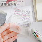 Notas adhesivas transparentes – 50 hojas | Diferentes tamaños y colores