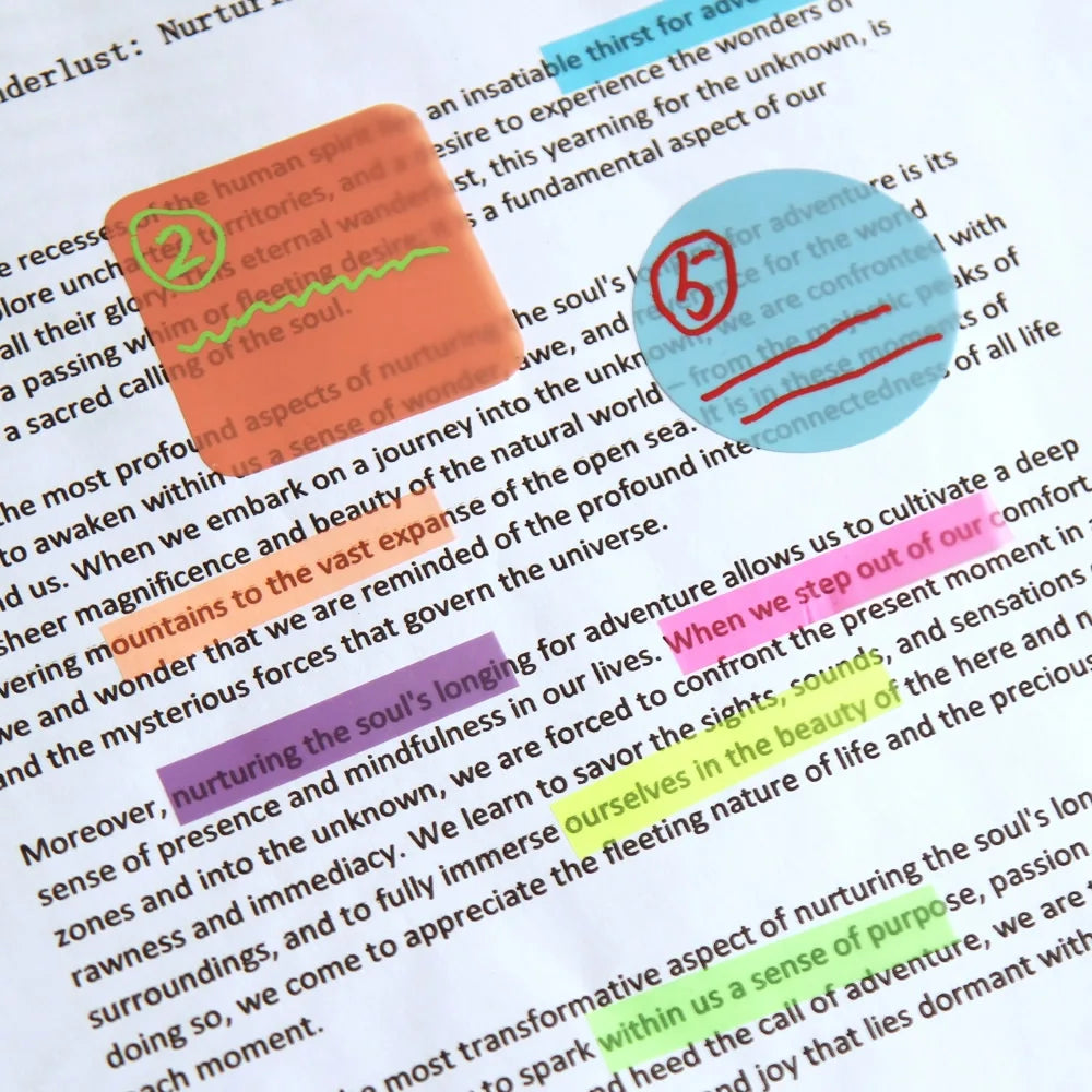 Pack de 2400 notas adhesivas de colores – Marcadores para organizar y señalar documentos