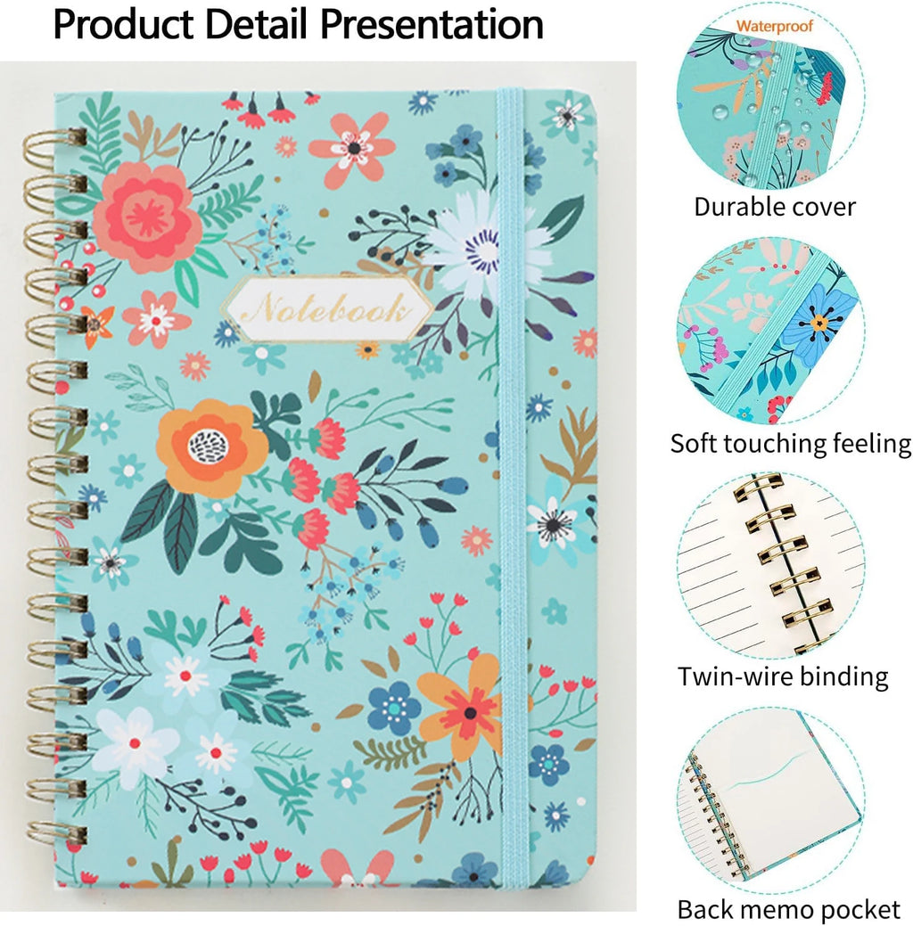 Cuaderno A5 de Espiral Floral